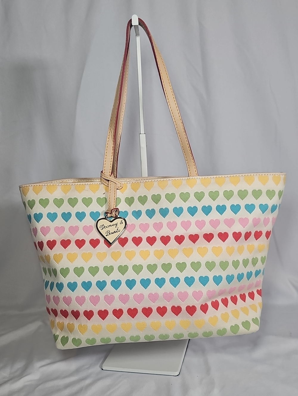 Dooney & Bourke Multicolor Heart Print Tote Bag